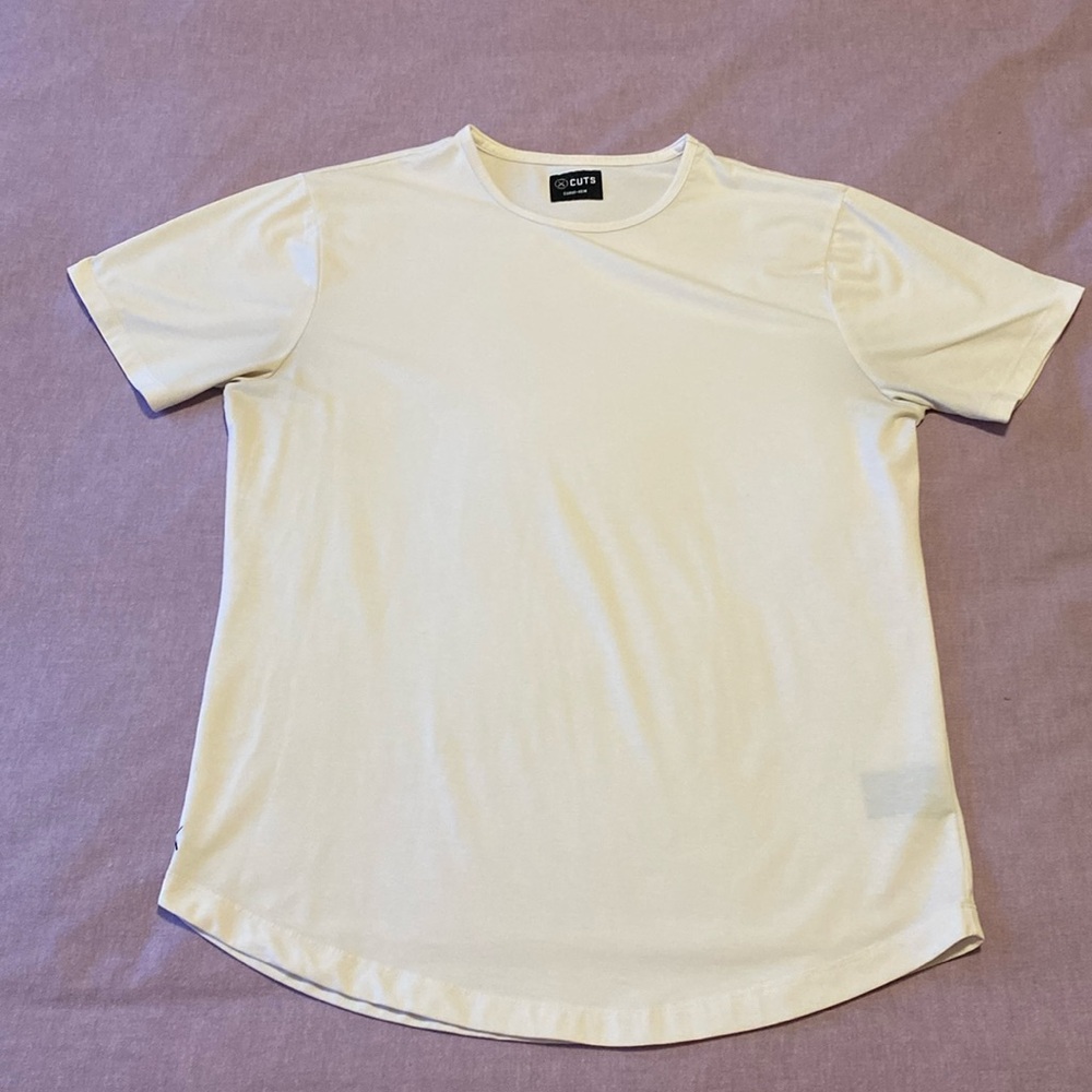 Cuts Clothing | L curve hem white tshirt